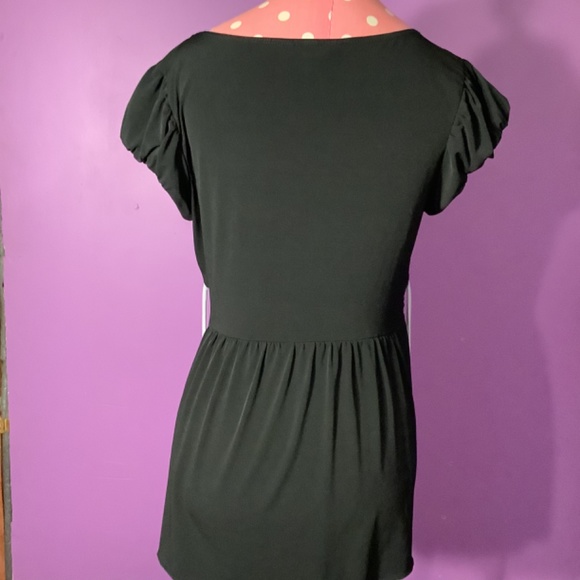 Women’s Speechless Black/white Peplum Top Size L - Picture 9 of 15